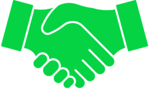 Handshake icon symbolising Kiwi Home Sellers' commitment to fair off-market home deals